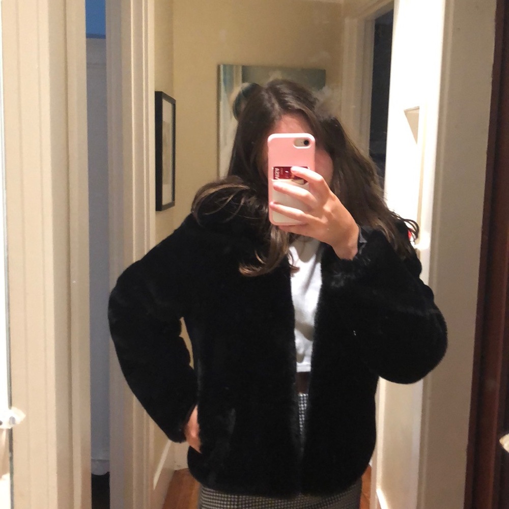 Brandy Melville fur jacket